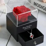 Eternal Rose Box with Heart Necklace — photo 7