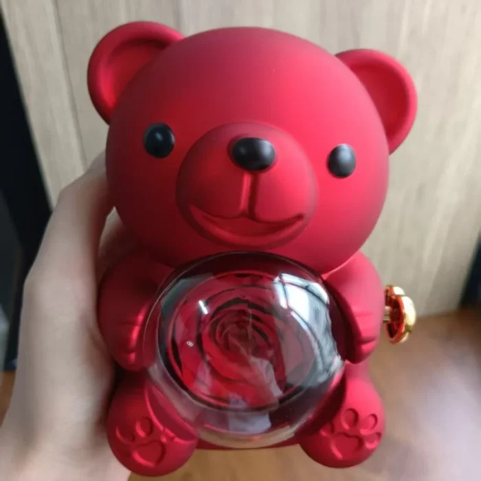 Rose Bear Box with Engraved Necklace — photo 2