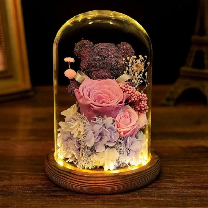 Lighted Rose Teddy Box — photo 2