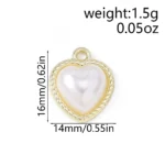 Pearl Heart Charms 10pcs — view 4