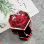 Heart Rose Box with Moon Necklace