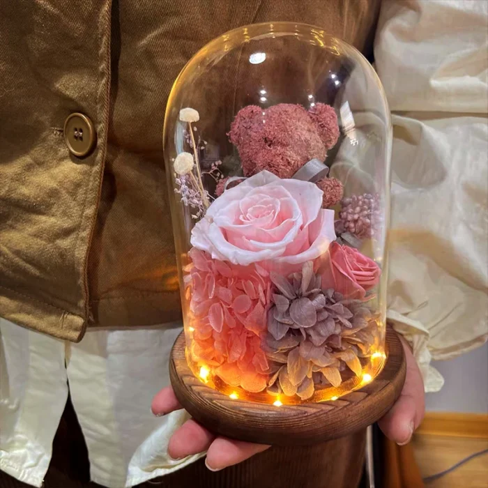 Eternal Rose Teddy Set