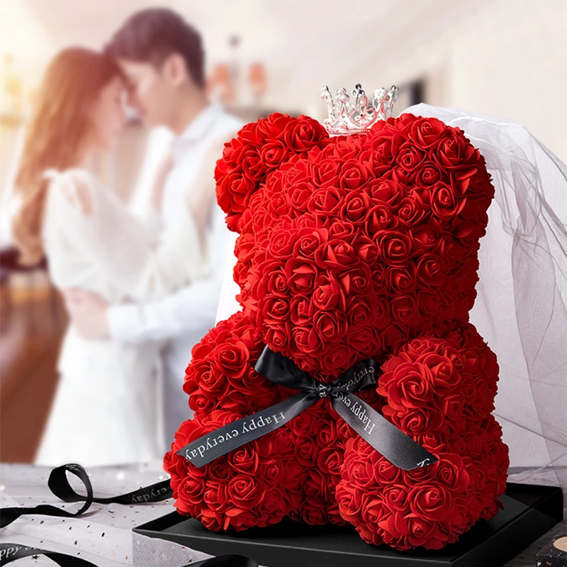 Rose Bear in a Lit Gift Box — photo 4
