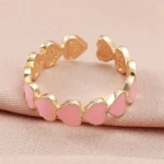 Colorful Enamel Heart Ring — photo 4