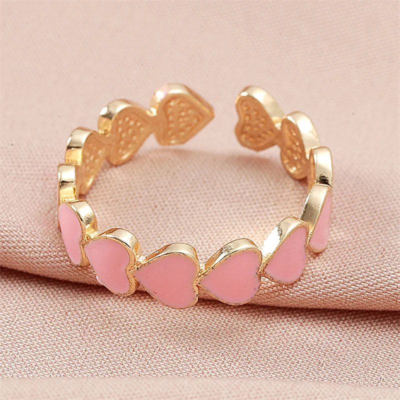 Colorful Enamel Heart Ring — photo 4