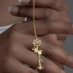 Birth Flower Name Necklace