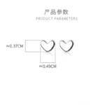 925 Mini Heart Studs — view 2