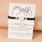 Black White Heart Rope Bracelets — view 6