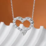 Open Heart Moissanite Necklace — photo 6