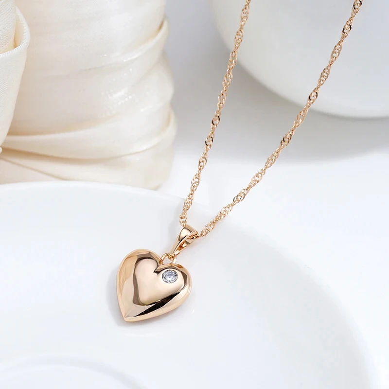 Rose Gold Heart Pendant — photo 2