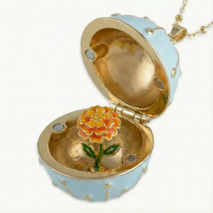Birth Flower Locket Necklace — photo 9