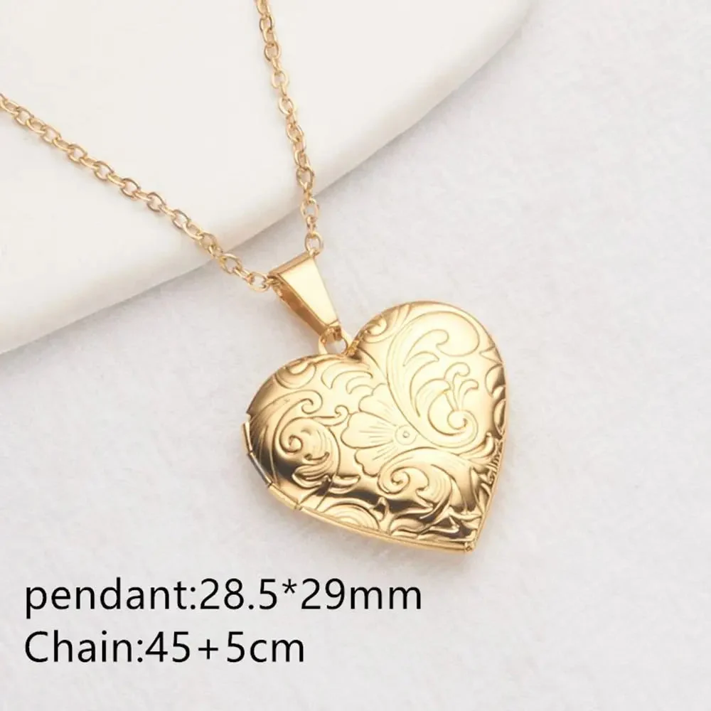 Floral Heart Locket Necklace — photo 13