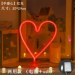 Heart Neon Wall Light — view 12