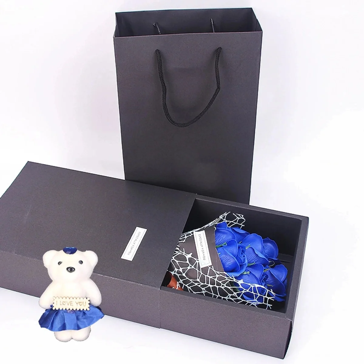 7-Rose Soap Bear Bouquet — photo 12