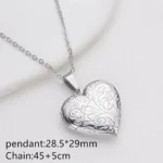 Floral Heart Locket Necklace — view 8