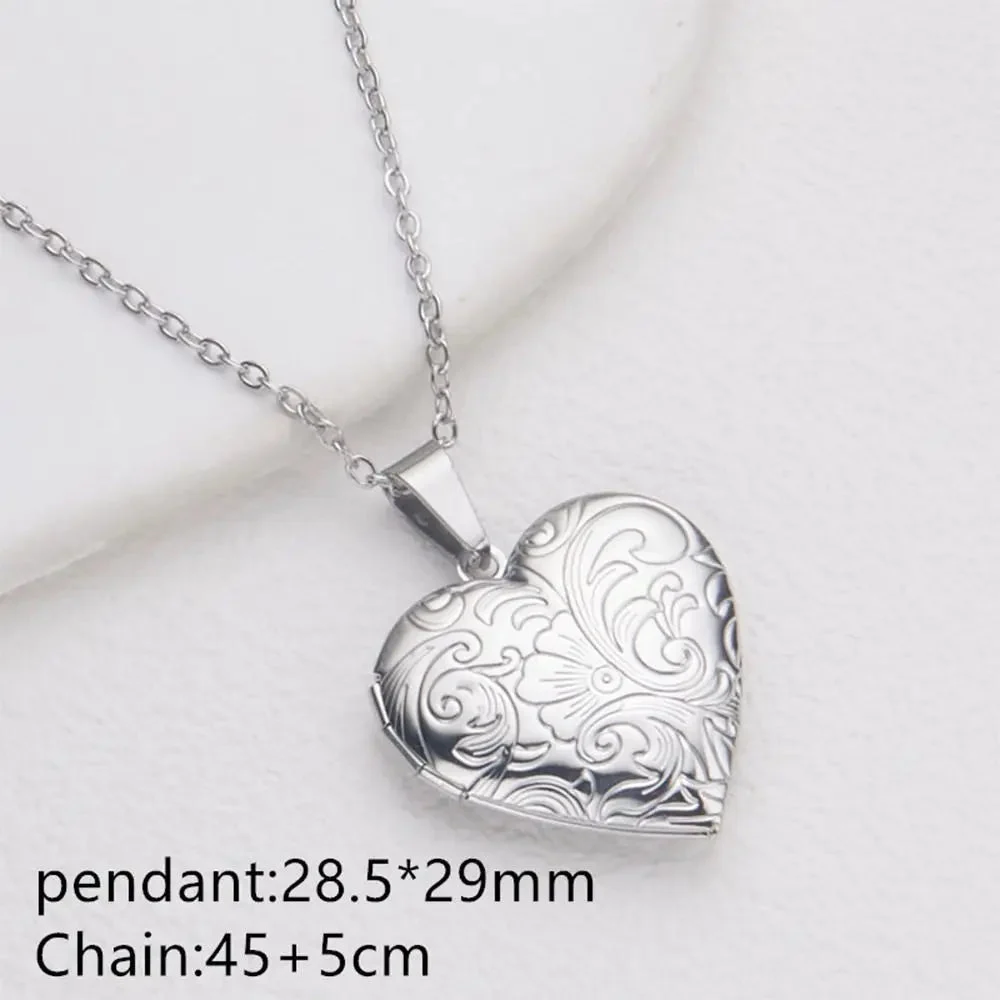 Floral Heart Locket Necklace — photo 8
