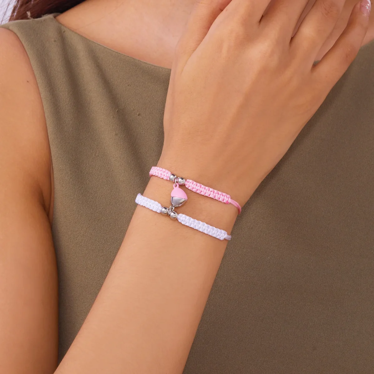 Magnetic Heart Couple Bracelets — photo 12