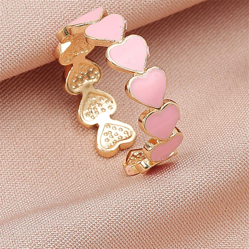 Colorful Enamel Heart Ring — photo 5