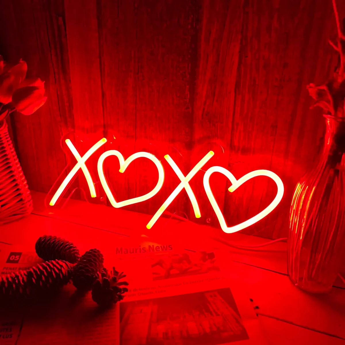 XOXO Heart Neon Sign