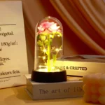 Glass Dome Rose with Fairy Lights — photo 3
