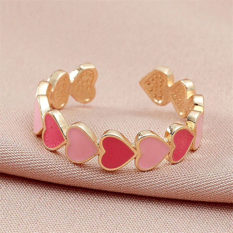 Colorful Enamel Heart Ring — photo 3