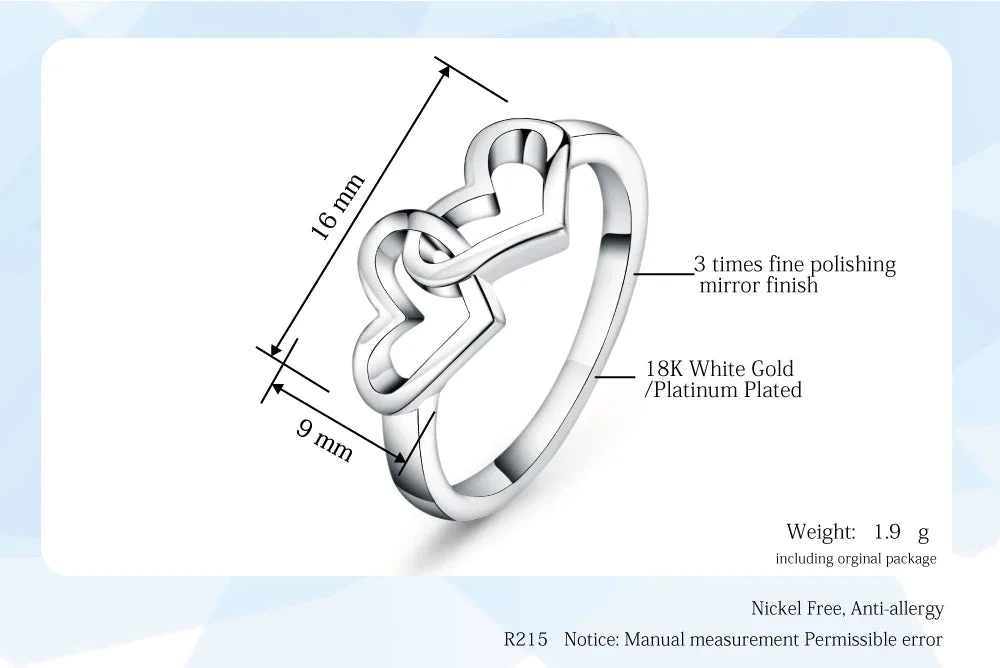 Double Heart Lover Ring — photo 7