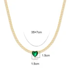 18K CZ Heart Tennis Necklace — view 26