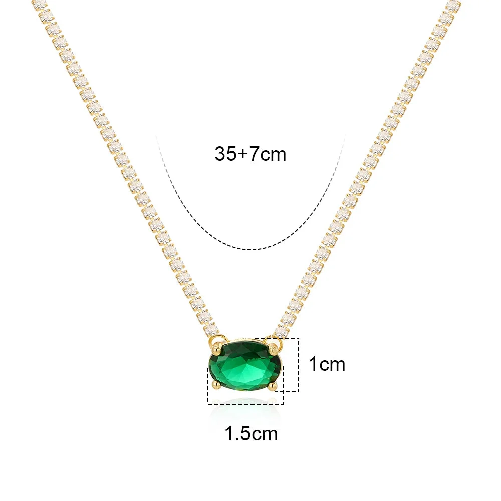 18K CZ Heart Tennis Necklace — photo 22