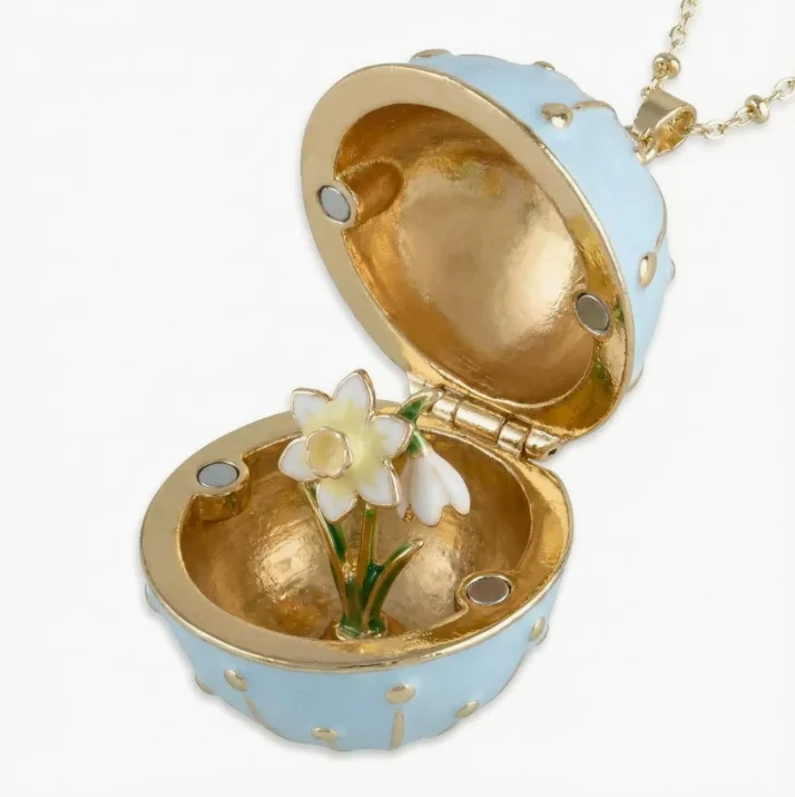 Birth Flower Locket Necklace — photo 6
