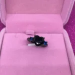 Rhinestone Heart Fashion Ring — view 4