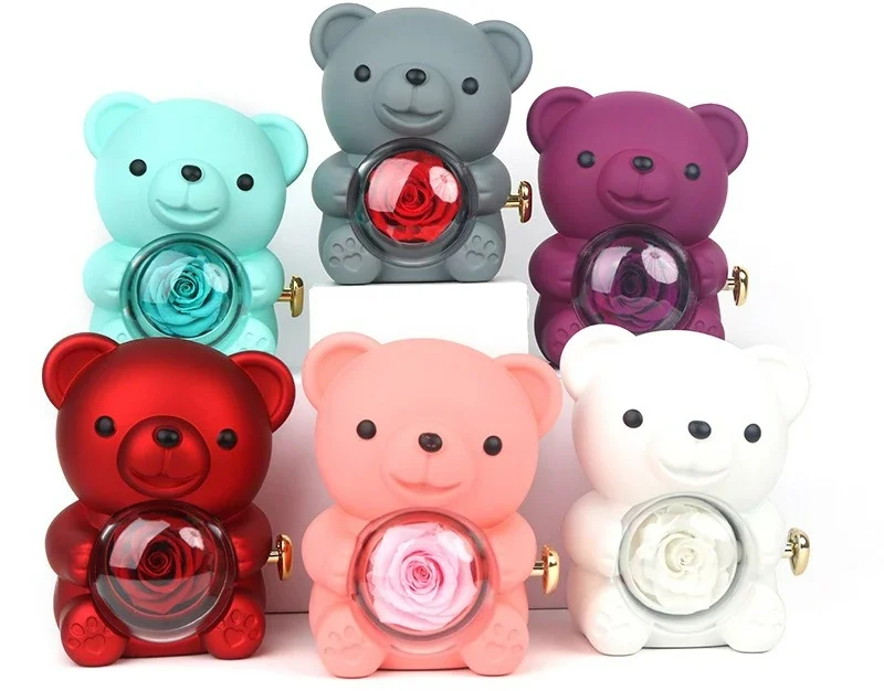 Rose Bear Box with Engraved Necklace — photo 4
