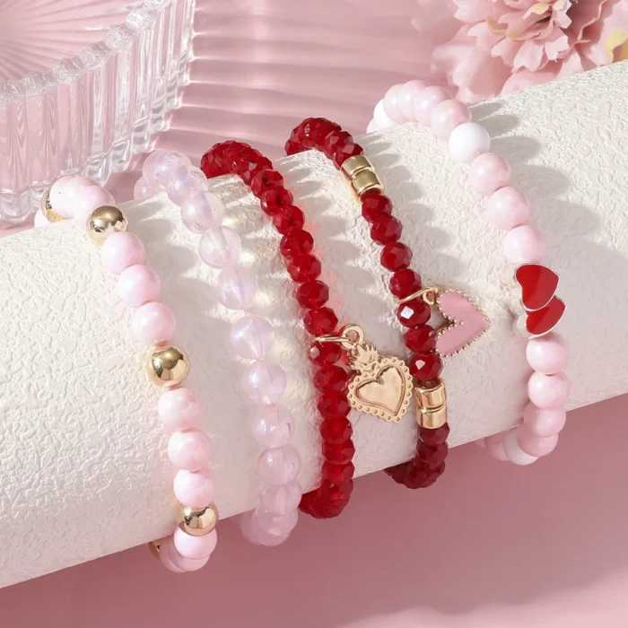 Sweet Heart Beaded Bracelet