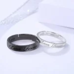ECG Heart Couple Open Rings — photo 6