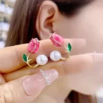Tulip Pearl Earrings — photo 11