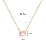 18K CZ Heart Tennis Necklace — view 23