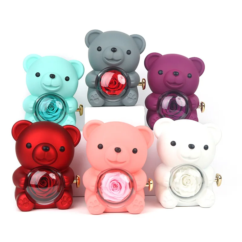Rose Bear Box with Engraved Necklace — photo 3