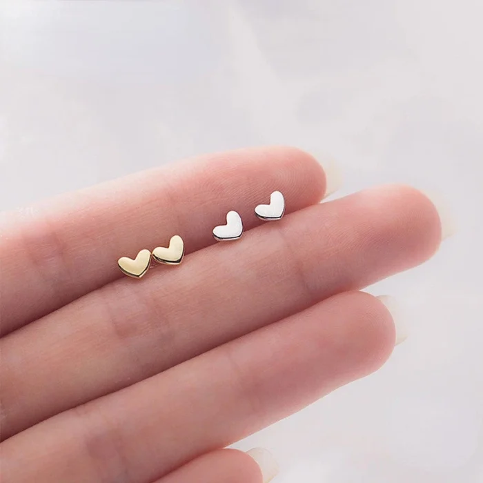 925 Mini Heart Studs