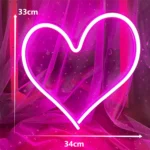 Pink Heart Neon Sign — view 3
