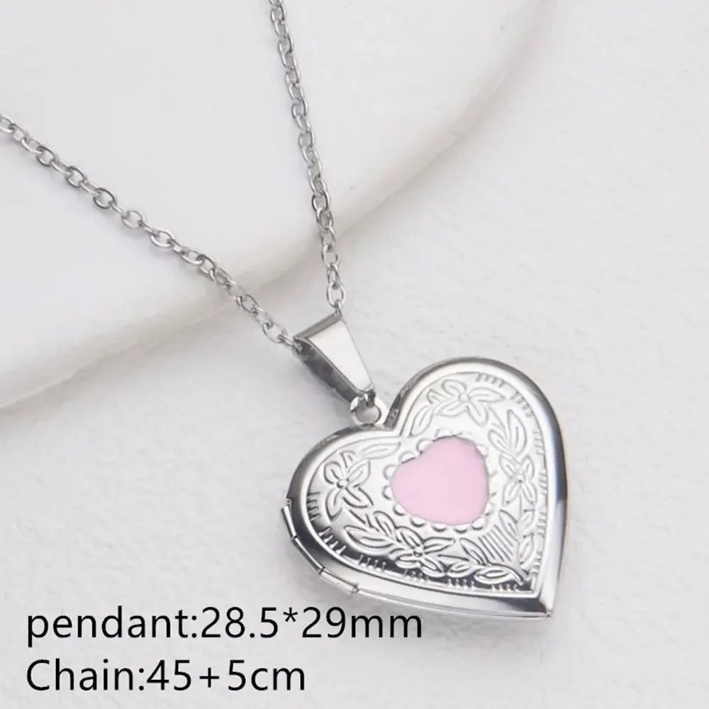 Floral Heart Locket Necklace — photo 10