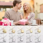 Floral Heart Locket Necklace — view 3