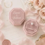 Engraved Velvet Ring Box