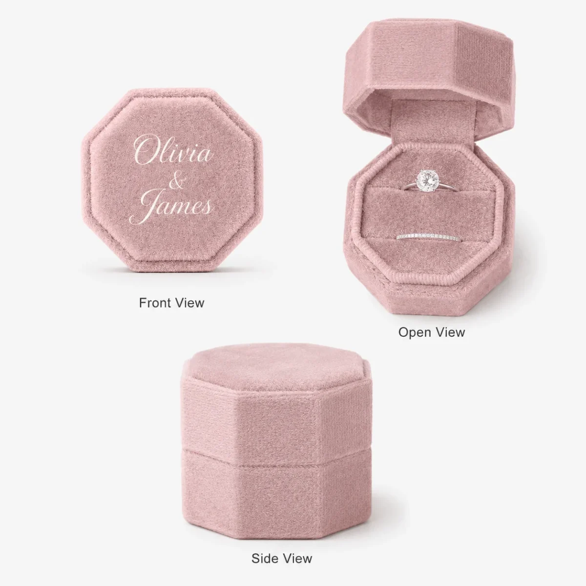 Engraved Velvet Ring Box — photo 5