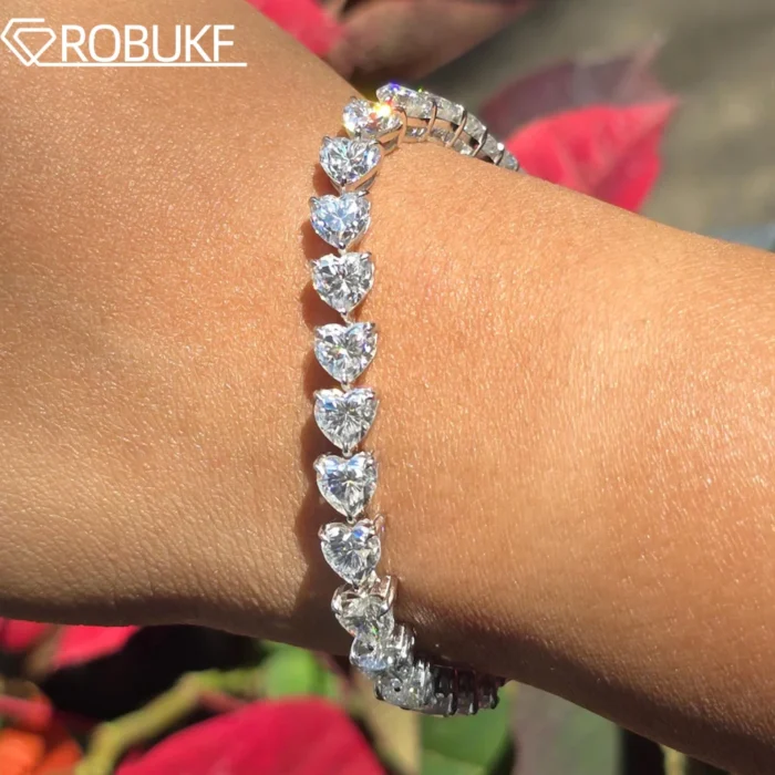Heart Moissanite Tennis Bracelet — photo 2
