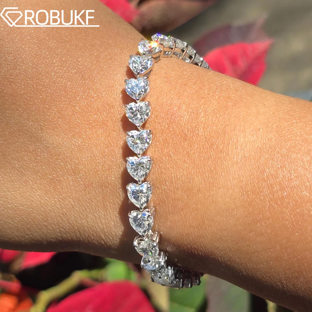 Heart Moissanite Tennis Bracelet — photo 2