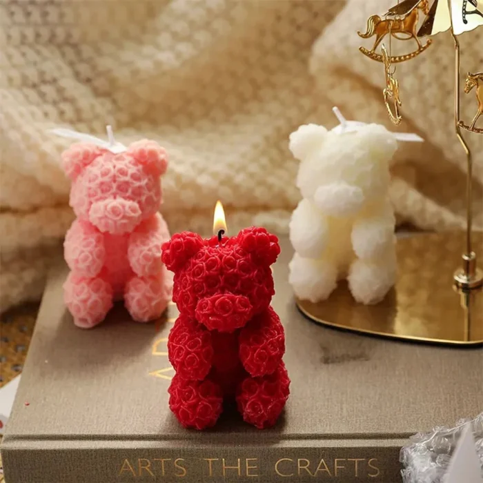 DIY Rose Bear Candle Gift