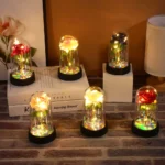 Glass Dome Rose with Fairy Lights — photo 6