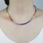 Rainbow Tennis Necklace — photo 8