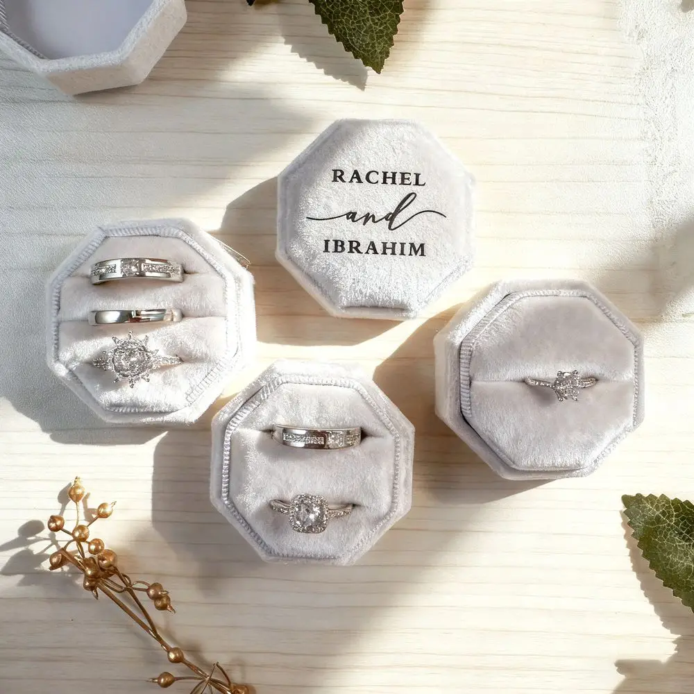 Personalized Velvet Ring Box — photo 3