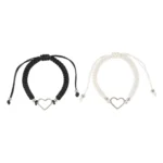 Black White Heart Rope Bracelets — view 5