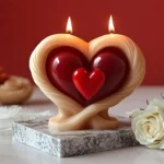 3D Heart Candle Mold Base — view 2